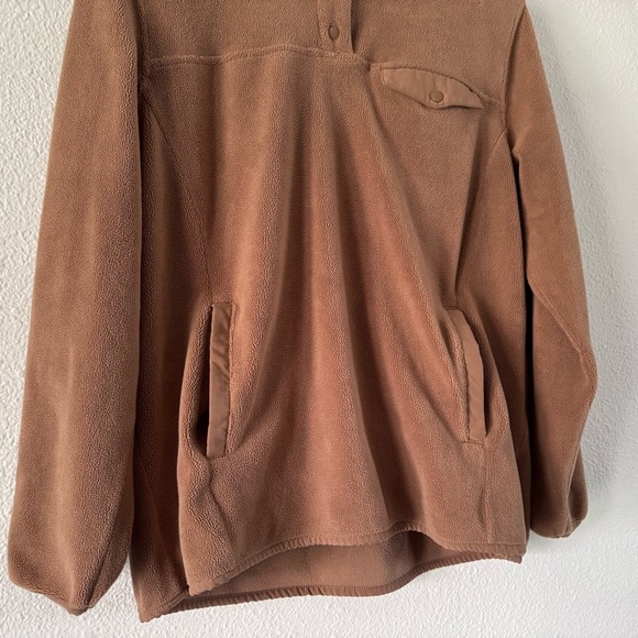 Midweight Snap Fleece Pullover Medium Brown Gorpcore Hygge 32 Degrees Heat - Picture 5 of 16